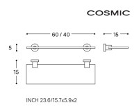 MEDIDAS ESTANTE VIDRIO 60cm KUBIC COSMIC